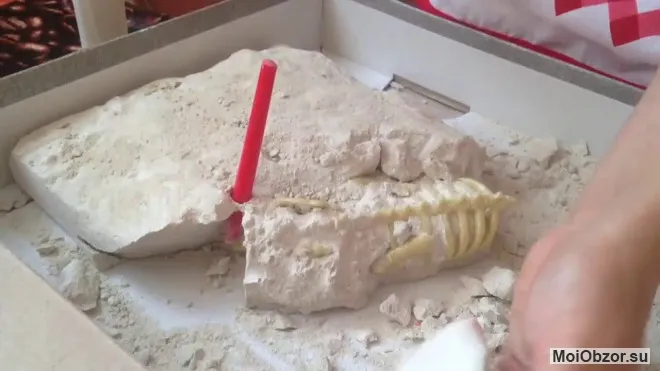Dino Excavation: озор набора для раскопок трицератопс и брахиозавр